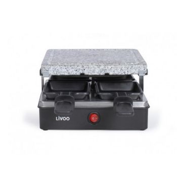 Livoo Máquina Raclette 4 Personas 600w + Piedra Para Asar - Doc242