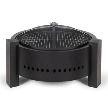 Brasero Con Parrilla 2 En 1 Negro 59,5 Cm Livoo