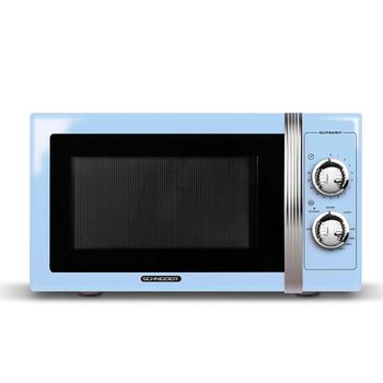 Microondas Con Grill 25l 900w Vintage Azul Schneider Smw25vm