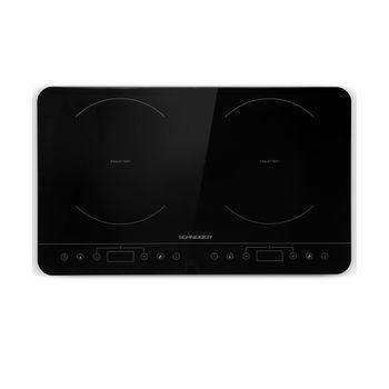 MPM KN-02/1KB Cocina Gas Portátil Camping, 2 Quemadores, Rejilla Esmaltada,  Tapa Protectora, Normativa G30-37 mbar, , Negro - Conforama