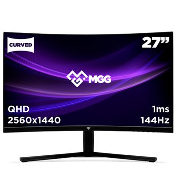 Millenium Md27pro-2 - Monitor Curvo De 27" 144 Hz Con 1ms (2560 X 1440p, 16:9, 3 X Hdmi, Display Port, Ajustable En Altura) Color Negro