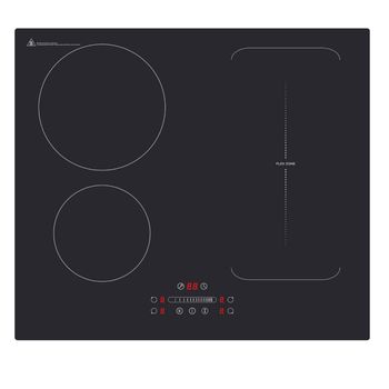 Placa De Inducción Zona Flexible 4 Fuegos 60 Cm 7400w Amsta Amti641f