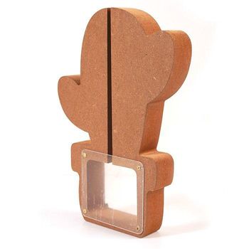 Hucha D Emadera Mdf 25 X 18 X 3 Cm - Cactus