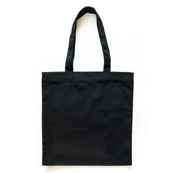 Bolso De Algodón Negro - 37,5 X 42 Cm