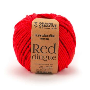 Algodón Macramé Ø 2.5 Mm X 80 M - Rojo