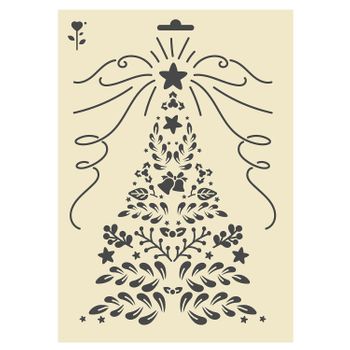 Plantilla De Navidad A4 - Árbol Floral