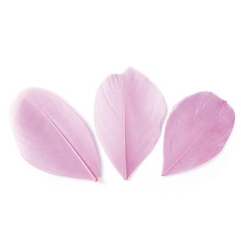50 Plumas Cortadas De 60 Mm - De Color Rosa Pálido