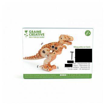 T-rex 3d Modelo De Madera Canino Ensamblar