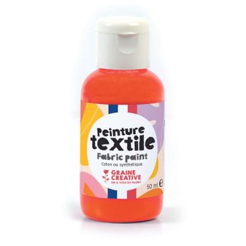 Pintura Textil 50 Ml - Naranja Fluorescente