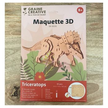 Triceratops Modelo 3d De Madera