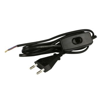 Cable De Alimentación 1.5m 2x0.75mm² Con Interruptor Para Luz Negra