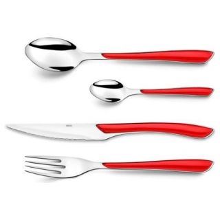 Amefa Set 24 Cubierto Inox Rojo Eclat