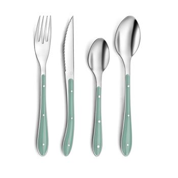 Cubertería Amefa Bistro Verde Metal (24 Pcs)