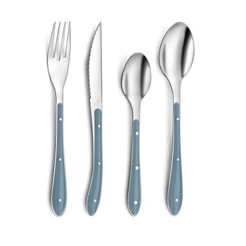 Cubertería Amefa Bistro Azul Metal (24 Pcs)