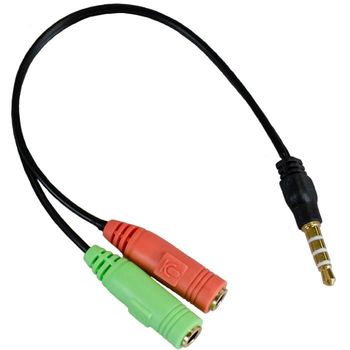 Conector Adaptador - 3,5 Mm / Micro + Auriculares - Estéreo