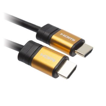 Cable Ethernet Hdmi 4k - Macho / Macho - Negro - Enchufe Dorado