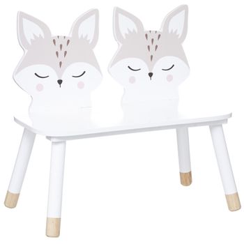 Banco Infantil De Fibra De Madera Atmosphera Soft Fox  56 X 28 X 52,5 Cm