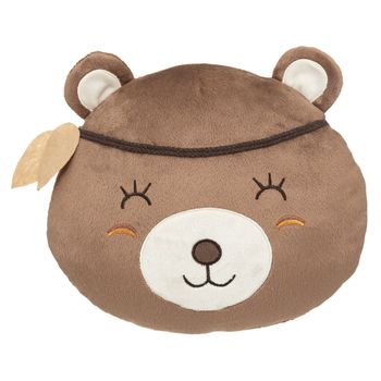 Cojín Cabeza De Oso Infantil De Poliéster Atmosphera 30 X 10 X 27 Cm