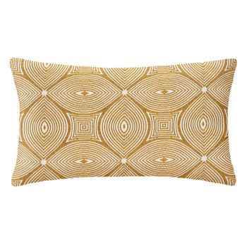 Cojín En Jacquard De Algodón Y Poliéster Atmosphera Tropic 58x8x38 Cm Ocre