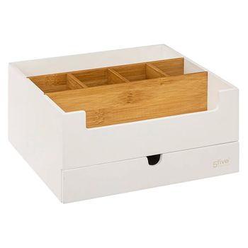 Organizador De 1 Cajon Para Baño De Fobras De Madera Five 26x13x24 Cm