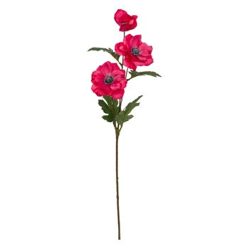 Tallo De Anémona Con 3 Cabezas Rosa Fucsia H69cm Atmosphera