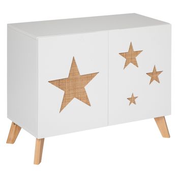 Mueble De Almacenaje Infantil "estrella",blanco, 65x79 Cm Atmosphera