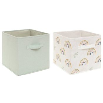 Set De 10 X Caja De Almacenamiento Plegable - 28x30x30cm - Juego De 10 Cajas  Almacenaje - Organizadoras Con Asa - Contenedores Para Ropa O Juguetes -  Beige [en.casa]® con Ofertas en Carrefour