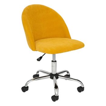 Silla De Oficina Geos" Terciopelo Amarillo Ocre  Atmosphera