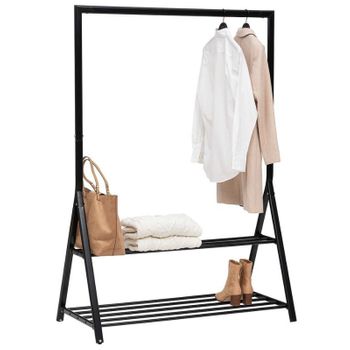 Perchero Burro Ørbæk Metal/aglomerado 144 X 100 X 35 Cm Negro Efecto Madera  [en.casa] con Ofertas en Carrefour