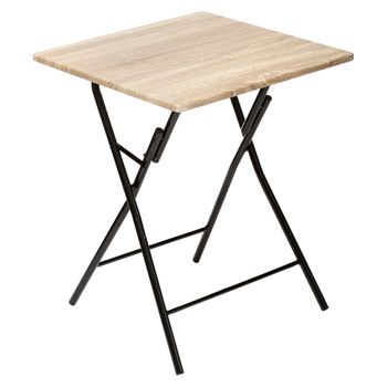 Mesa Auxiliar Plegable De Madera Maciza De Nogal 50x50x49 Cm Vidaxl con  Ofertas en Carrefour