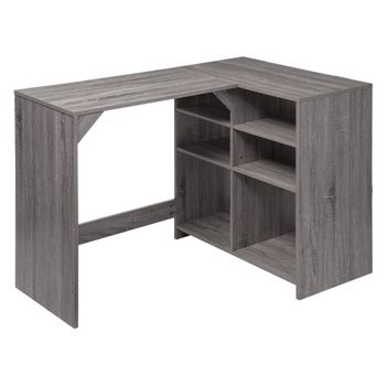 Escritorio Gaming Gris Carbón Y Blanco - L 67 X A 170 X H 88 Cm - Gris  Antracita con Ofertas en Carrefour