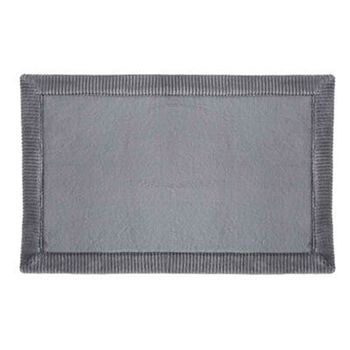 Alfombra De Baño 80x50 Cm Gris Oscuro