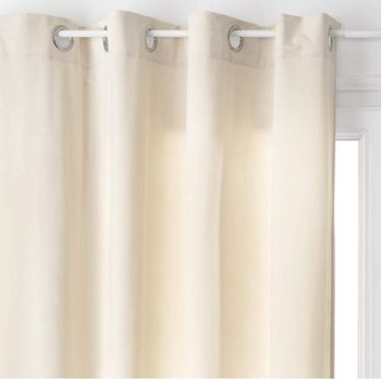 Cortina De Marfil Con Ojales Metálicos Atmosphera Lilou 140x260 Cm Beige