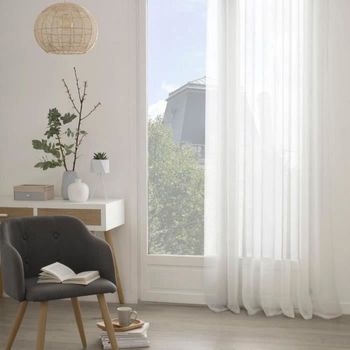 Cortina Transparente Georgette - 140x240 Cm - Blanco Atmosphera