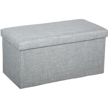 Puff Doble Plegable Tomaz - Gris Claro - 75,7x37,5x38 Cm Atmosphera