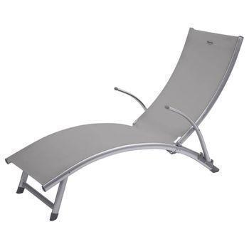 Tumbona Reclinable Ajustable Aluminio Hesperide Colección Samba - Gris