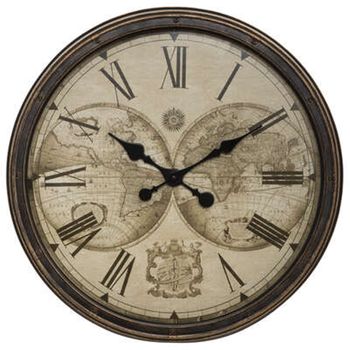 Reloj Mundial Vintage De Plástico Atmosphera 52 X 51 X 5 Cm