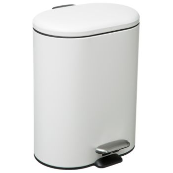 Cubo Pedal Acero Inoxidable Siliflex 6 L Blanco