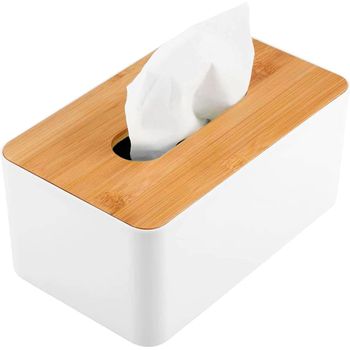 Caja Para Pañuelos De Papel Blanca