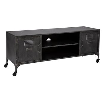 Mueble De Tv «sevin» Metal Gris 56x140cm Atmosphera