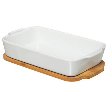 Plato Rectangular 30x16 Cm "seramik" Blanco Five