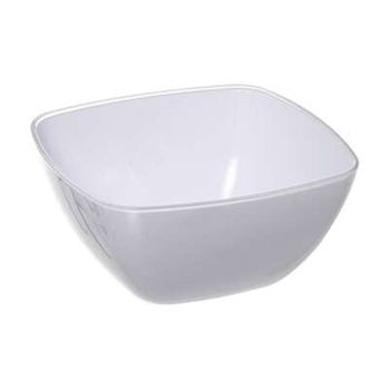 Ensaladera De Forma Cuadrada Color Blanco Perfecta Para Tu Cocina| l. 19 X D. 19 X H. 9 Cm