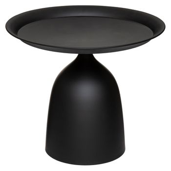 Mesa Auxiliar "gabin" Metal Negro D50cm Atmosphera