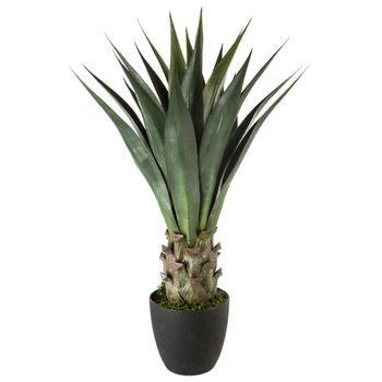 Planta Artificial Agave Con Macetero Atmosphera Deco Green  66x66x82,5cm