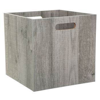 Caja De Almacenamiento De Madera Gris