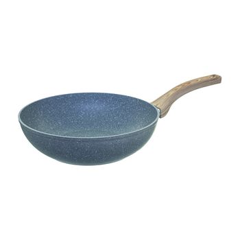 Wok Acero Forjado 28cm Con Antiadherente Ceramico Combinado Modelo Nature