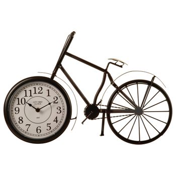 Reloj Bicicleta Sobremesa Metal Atmosphera 50x13x33,8 Negro