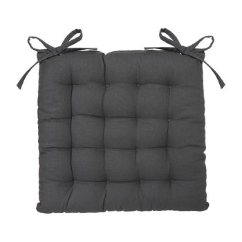 Cojin Para Silla Estilo Galleta Color Gris Oscuro 38x38cm