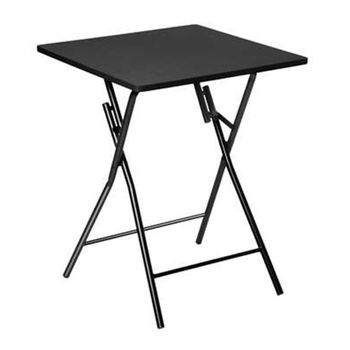 Mesa Plegable Pvc+mdf+acero  Five 76x60x60 Cm Negro