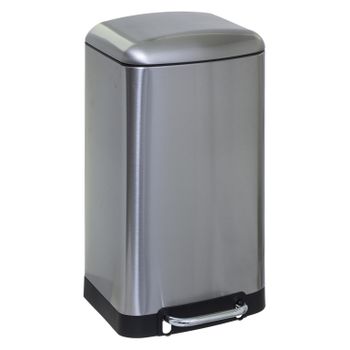 Papelera / Cubo De Basura / Contenedor De Residuos Con Pedal De Metal 30 L Ariane Inox